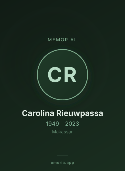 Memorial portrait of Carolina Rieuwpassa