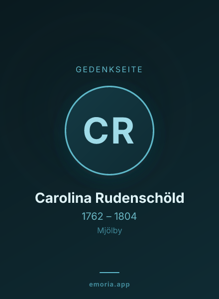 Gedenkportrait von Carolina Rudenschöld