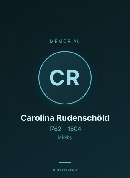 Memorial portrait of Carolina Rudenschöld