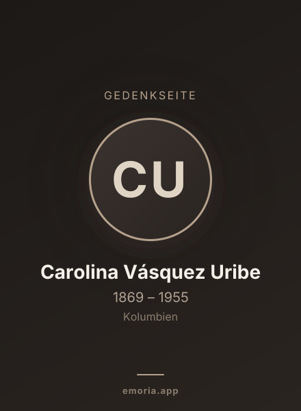 Gedenkportrait von Carolina Vásquez Uribe