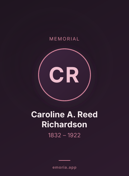 Memorial portrait of Caroline A. Reed Richardson