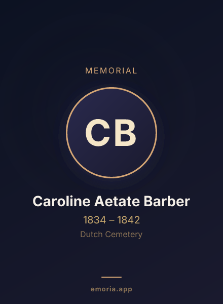 Memorial portrait of Caroline Aetate Barber