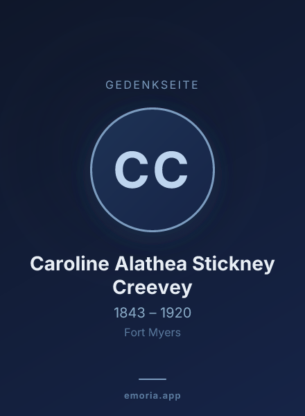 Gedenkportrait von Caroline Alathea Stickney Creevey