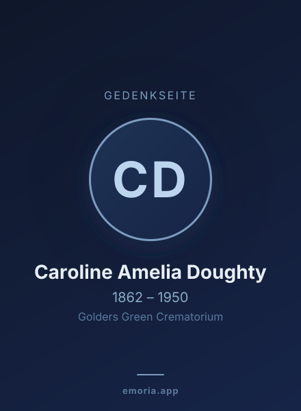 Gedenkportrait von Caroline Amelia Doughty