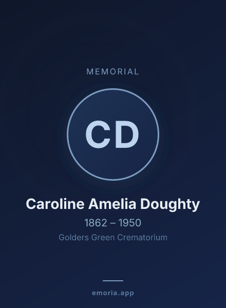 Memorial portrait of Caroline Amelia Doughty