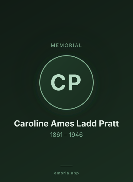 Memorial portrait of Caroline Ames Ladd Pratt