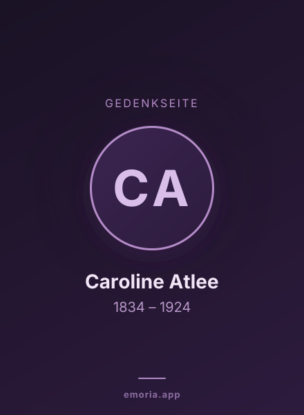 Gedenkportrait von Caroline Atlee