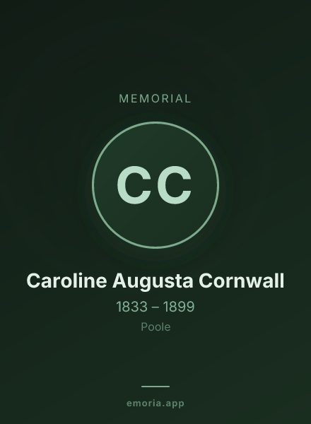Memorial portrait of Caroline Augusta Cornwall