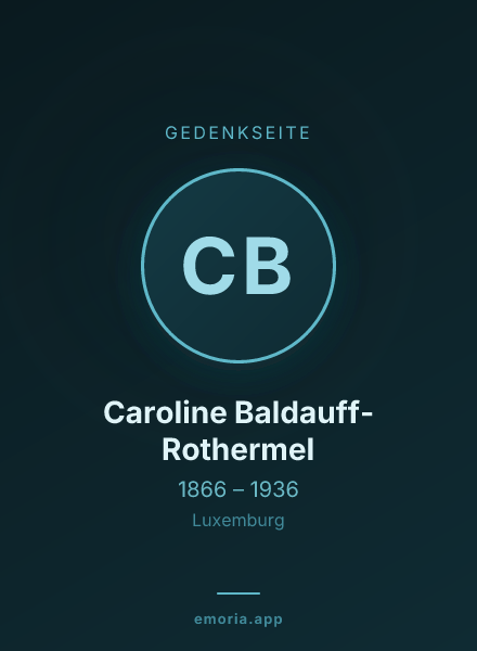 Gedenkportrait von Caroline Baldauff-Rothermel