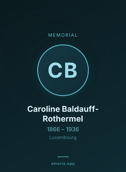 Memorial portrait of Caroline Baldauff-Rothermel