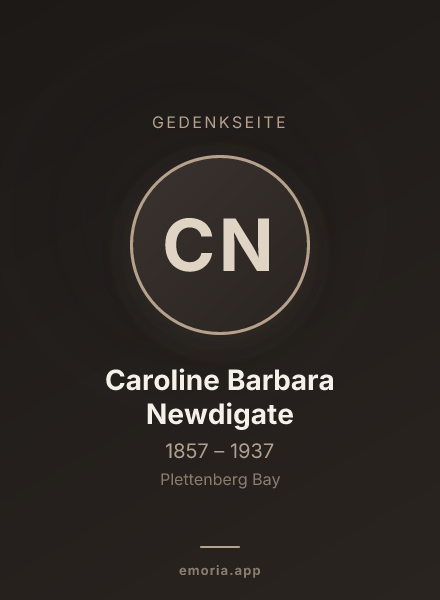 Gedenkportrait von Caroline Barbara Newdigate