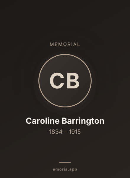 Memorial portrait of Caroline Barrington