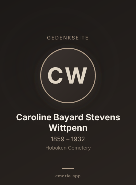 Gedenkportrait von Caroline Bayard Stevens Wittpenn