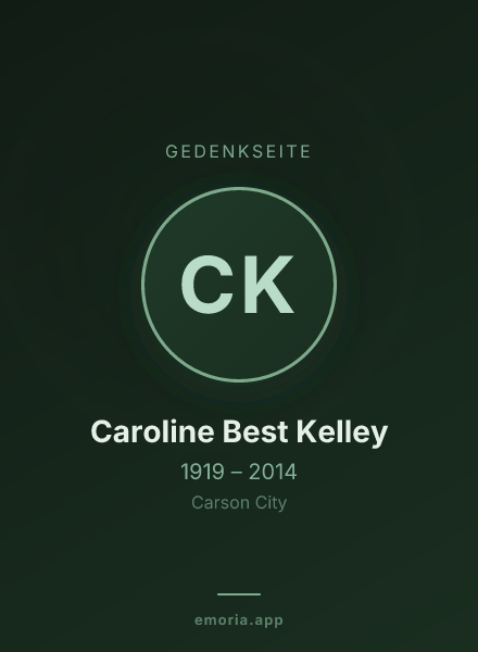 Gedenkportrait von Caroline Best Kelley