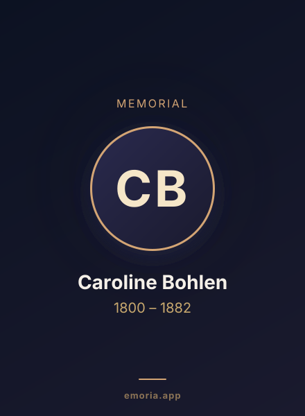 Memorial portrait of Caroline Bohlen