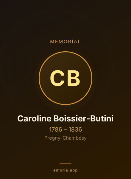 Memorial portrait of Caroline Boissier-Butini