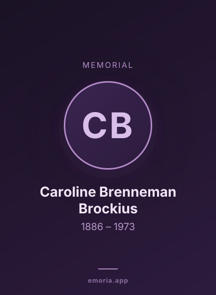 Memorial portrait of Caroline Brenneman Brockius
