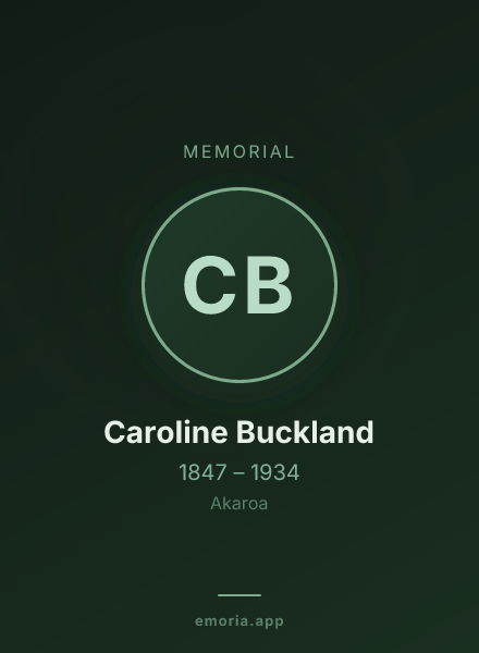 Memorial portrait of Caroline Buckland