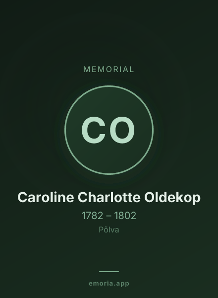 Memorial portrait of Caroline Charlotte Oldekop