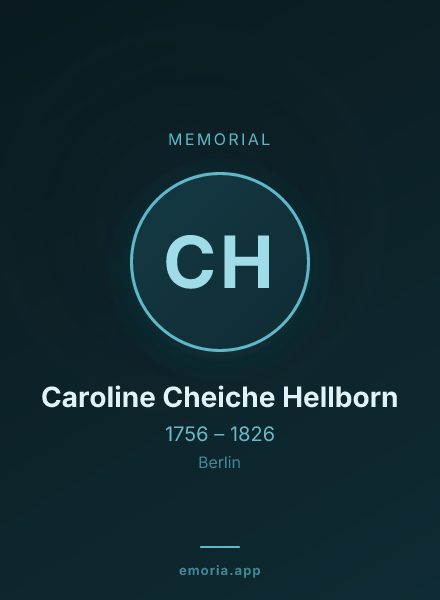 Memorial portrait of Caroline Cheiche Hellborn