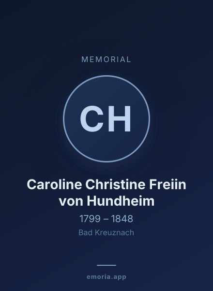 Memorial portrait of Caroline Christine Freiin von Hundheim