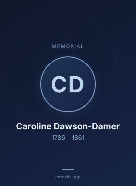Memorial portrait of Caroline Dawson-Damer