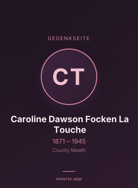 Gedenkportrait von Caroline Dawson Focken La Touche
