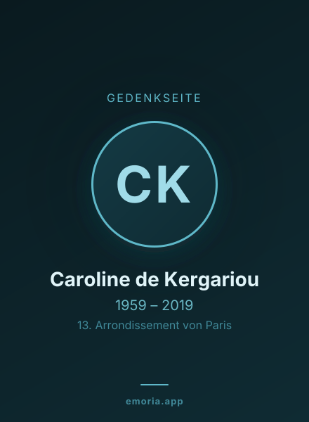 Gedenkportrait von Caroline de Kergariou