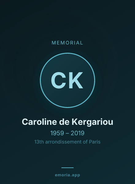 Memorial portrait of Caroline de Kergariou