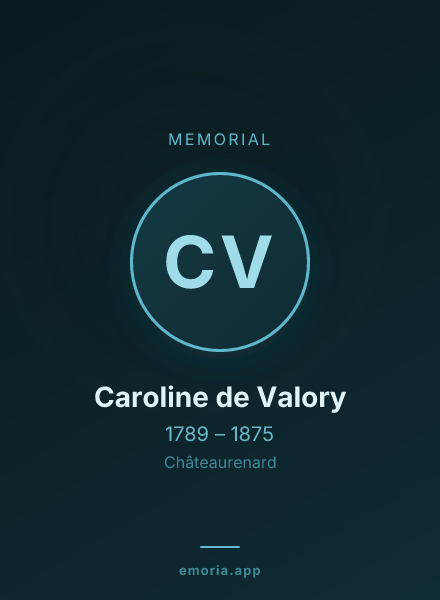 Memorial portrait of Caroline de Valory