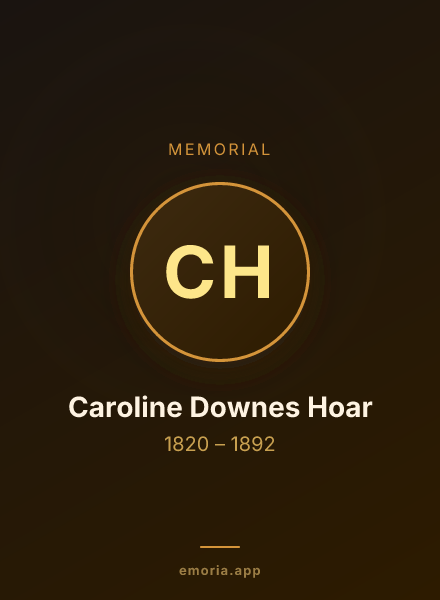 Memorial portrait of Caroline Downes Hoar