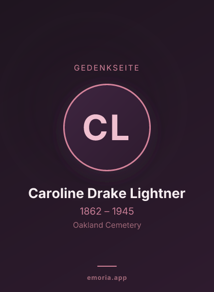 Gedenkportrait von Caroline Drake Lightner