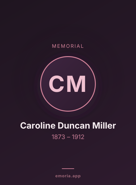 Memorial portrait of Caroline Duncan Miller