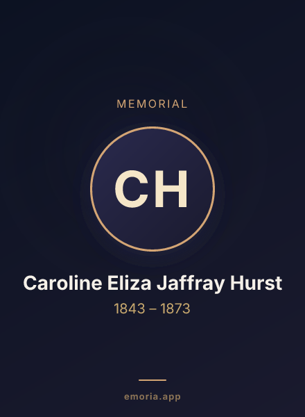 Memorial portrait of Caroline Eliza Jaffray Hurst