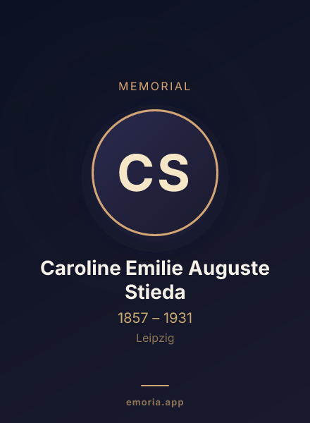 Memorial portrait of Caroline Emilie Auguste Stieda