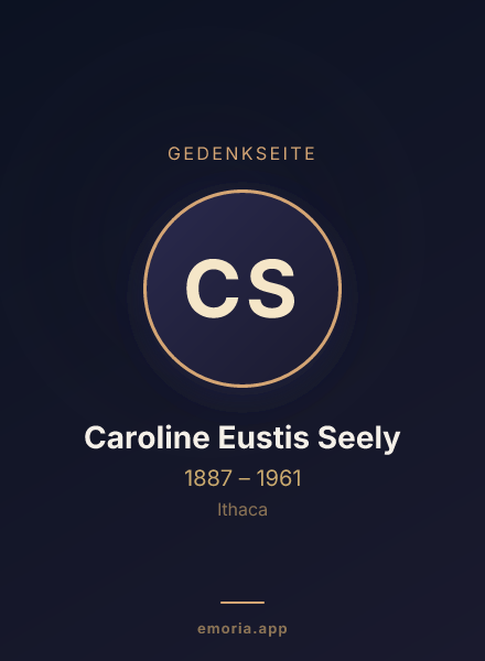 Gedenkportrait von Caroline Eustis Seely
