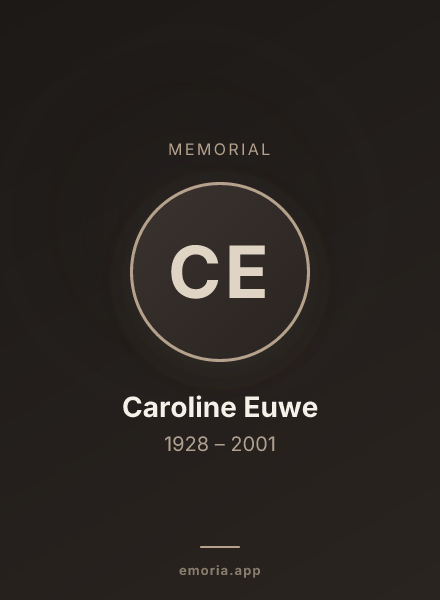 Memorial portrait of Caroline Euwe