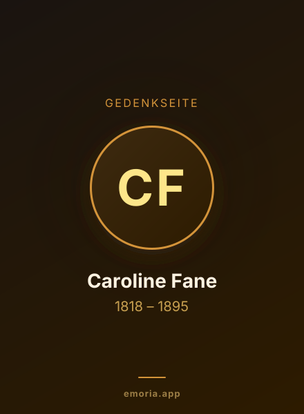 Gedenkportrait von Caroline Fane