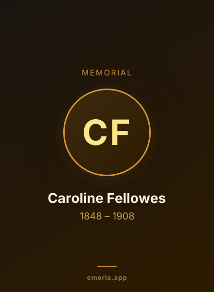 Memorial portrait of Caroline Fellowes