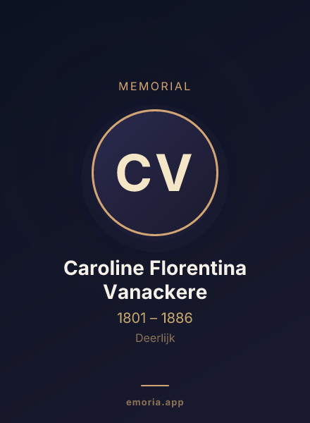 Memorial portrait of Caroline Florentina Vanackere