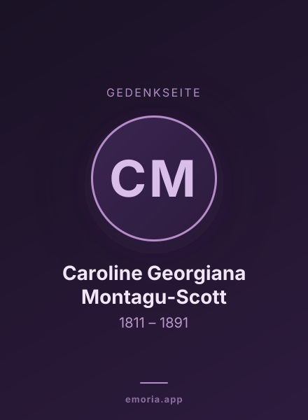 Gedenkportrait von Caroline Georgiana Montagu-Scott