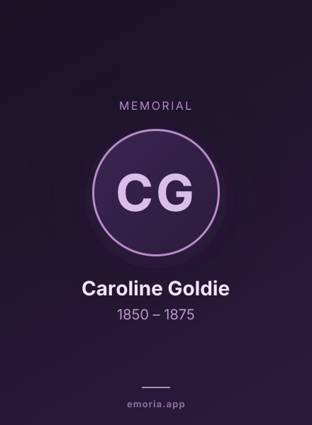 Memorial portrait of Caroline Goldie