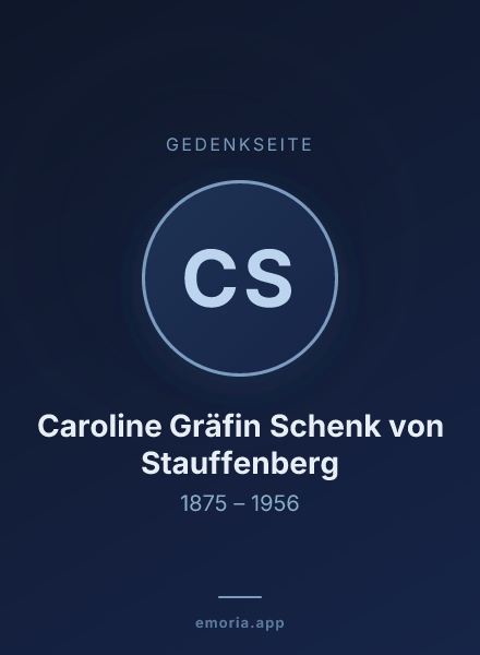 Gedenkportrait von Caroline Gräfin Schenk von Stauffenberg