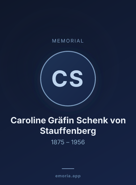Memorial portrait of Caroline Gräfin Schenk von Stauffenberg