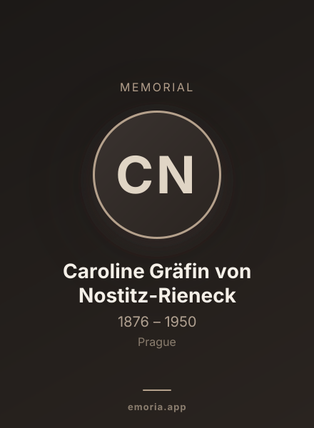Memorial portrait of Caroline Gräfin von Nostitz-Rieneck