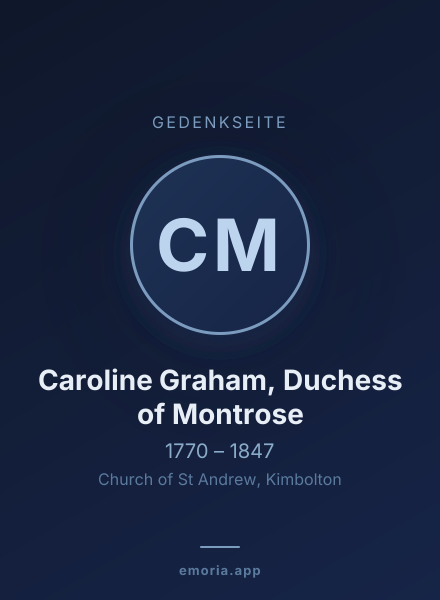 Gedenkportrait von Caroline Graham, Duchess of Montrose