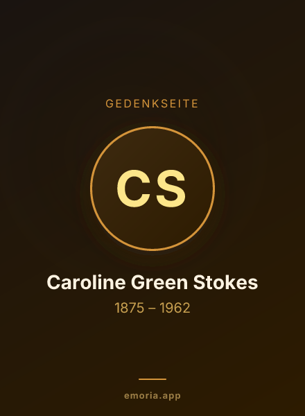 Gedenkportrait von Caroline Green Stokes