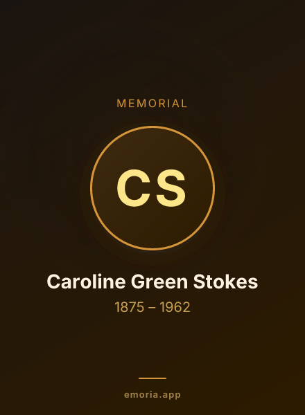 Memorial portrait of Caroline Green Stokes