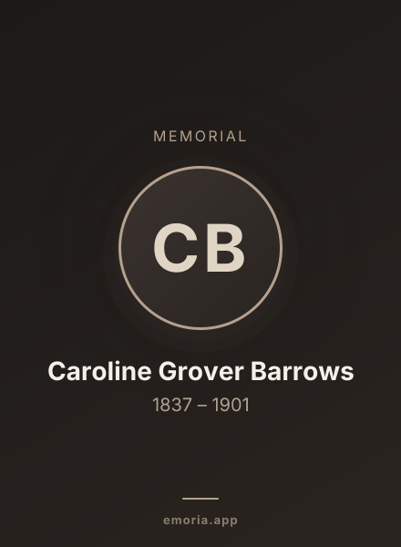Memorial portrait of Caroline Grover Barrows