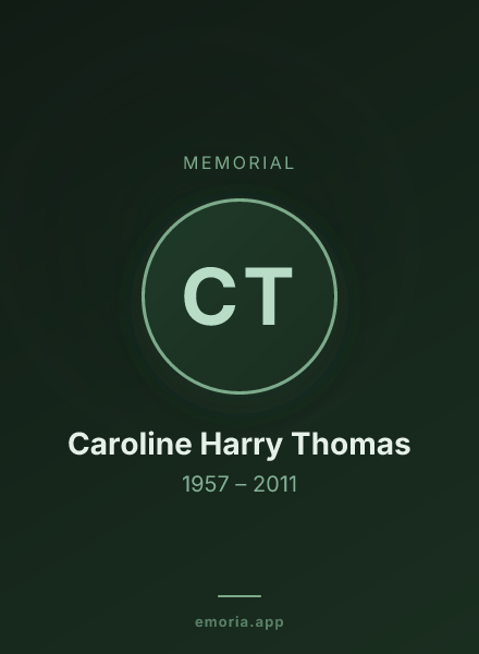 Memorial portrait of Caroline Harry Thomas